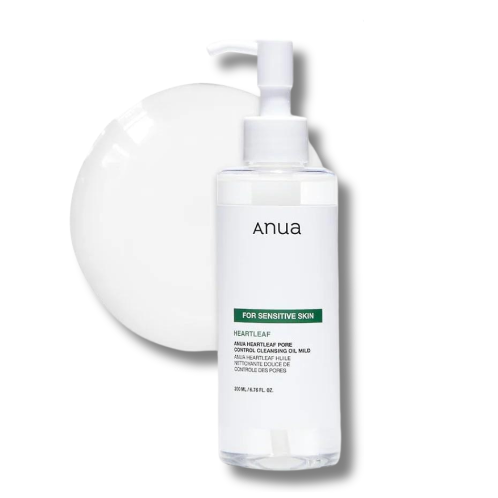 Anua Heartleaf Pore Control Cleansing Oil Mild - aliejinis veido prausiklis jautriai odai