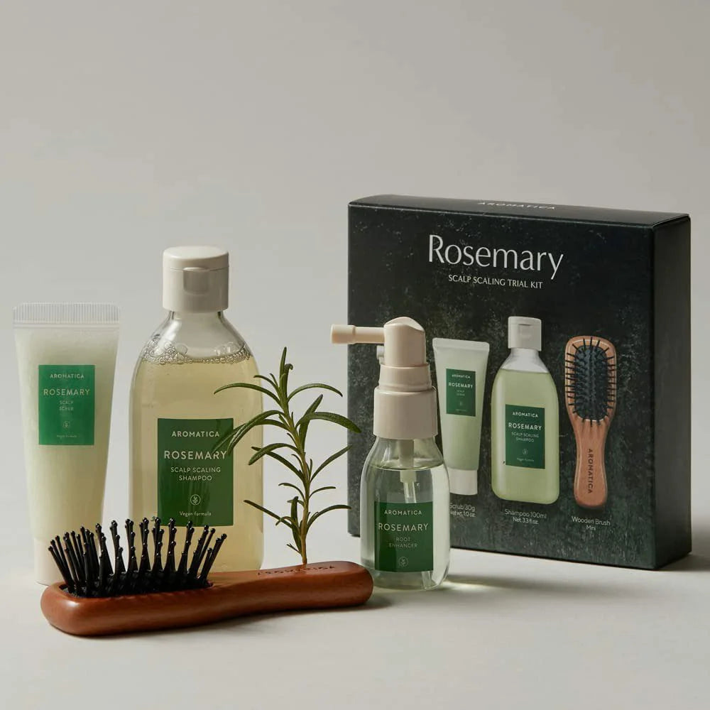 Aromatica - Rosemary Scalp Scaling Trial Kit - plaukų priežiūros rinkinys