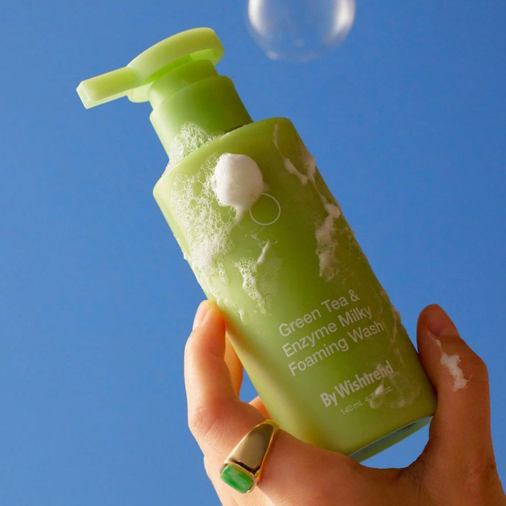 By Wishtrend - Green Tea & Enzyme Milky Foaming Wash - veido prausiklis