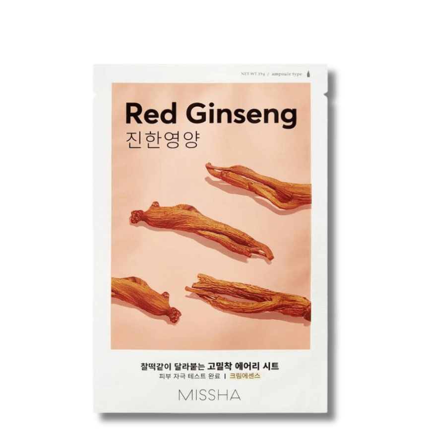 Airy Fit Sheet Mask Red Ginseng - jauninati lakštinė veido kaukė - bareskin.lt