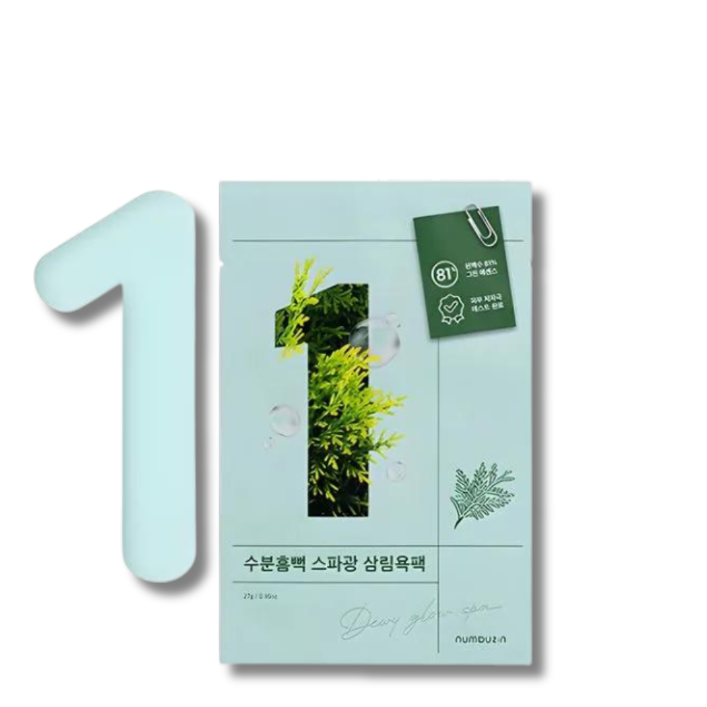 Numbuzin No. 1 Dewy Glow Spa Sheet Mask - veido kaukė