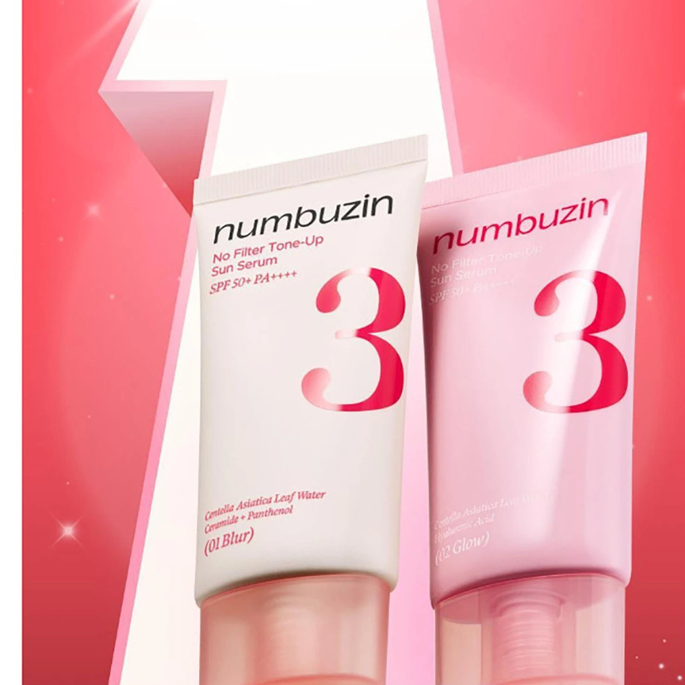Numbuzin - No.3 No Filter Tone-Up Sun Serum - SPF su atspalviu