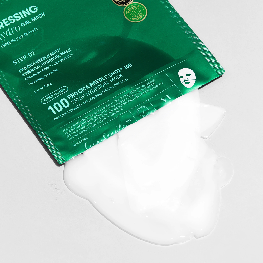 VT Pro Cica Reedle Shot 100 2Step Hydrogel Mask - bandomasis rinkinys