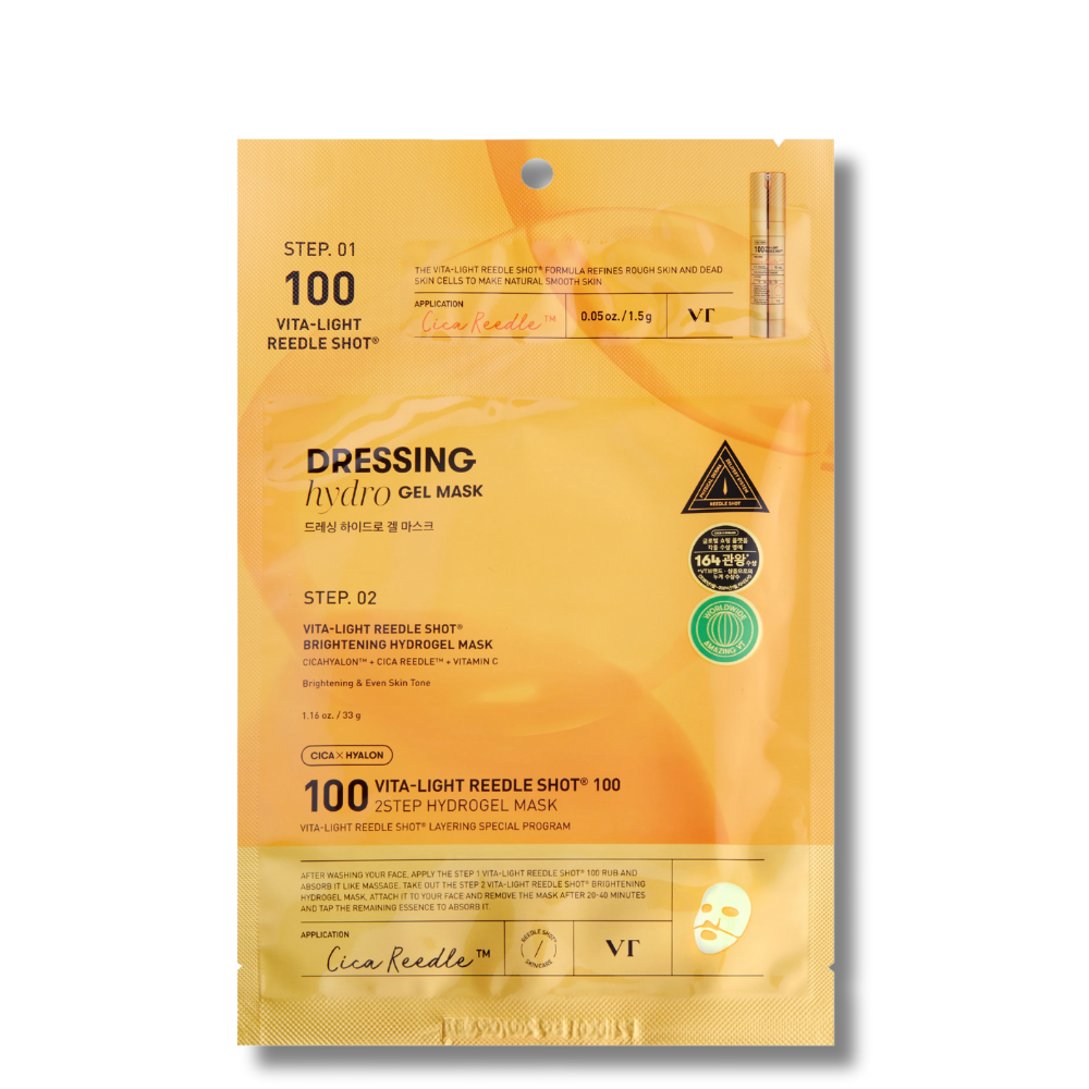 VT - Vita-light Reedle Shot 100 2Step Hydrogel Mask - bandomasis rinkinys