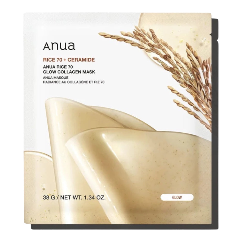 ANUA Rice 70 Glow Collagen Mask- veido kaukė
