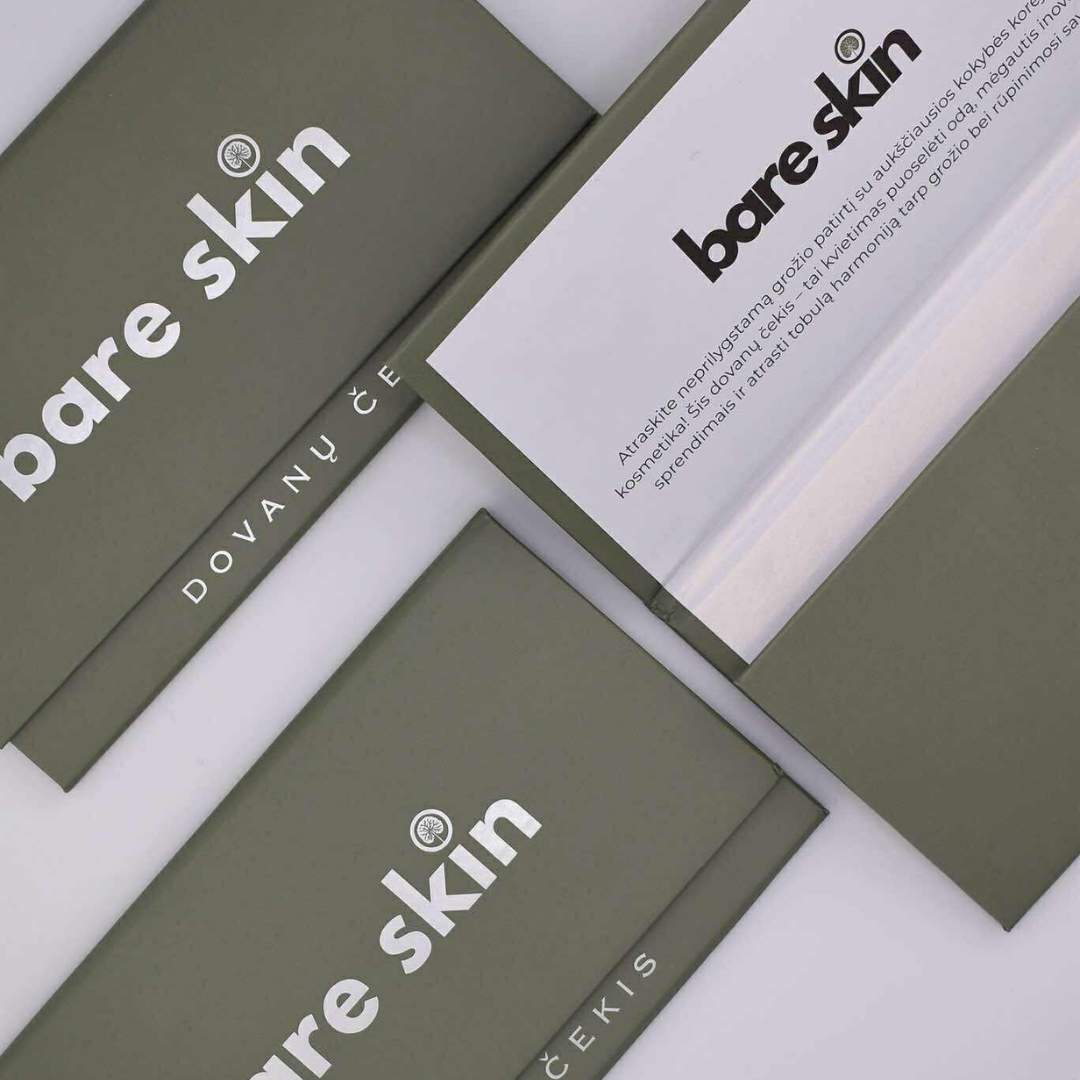 Bare Skin dovanų čekis (fizinis)