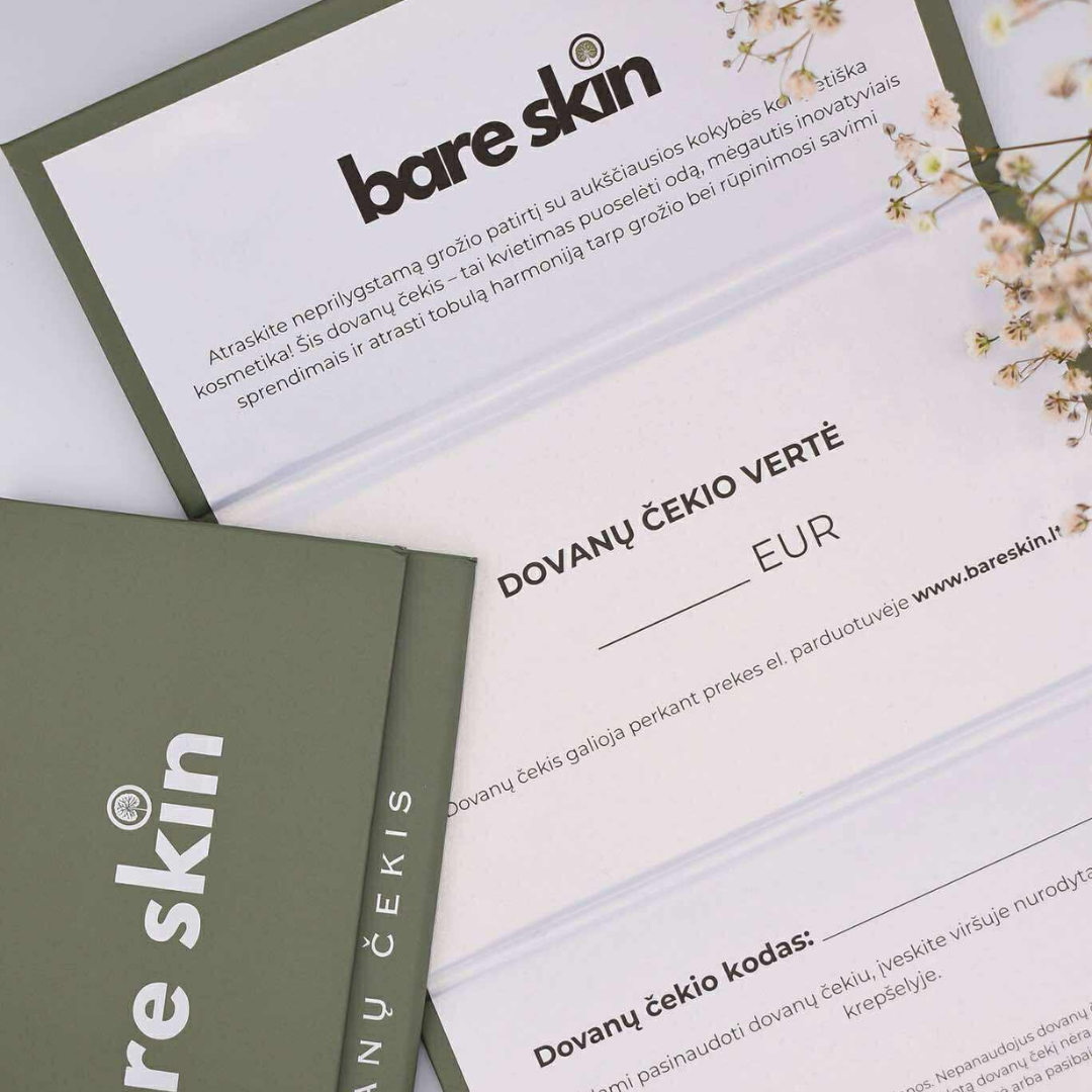 Bare Skin dovanų čekis (fizinis)