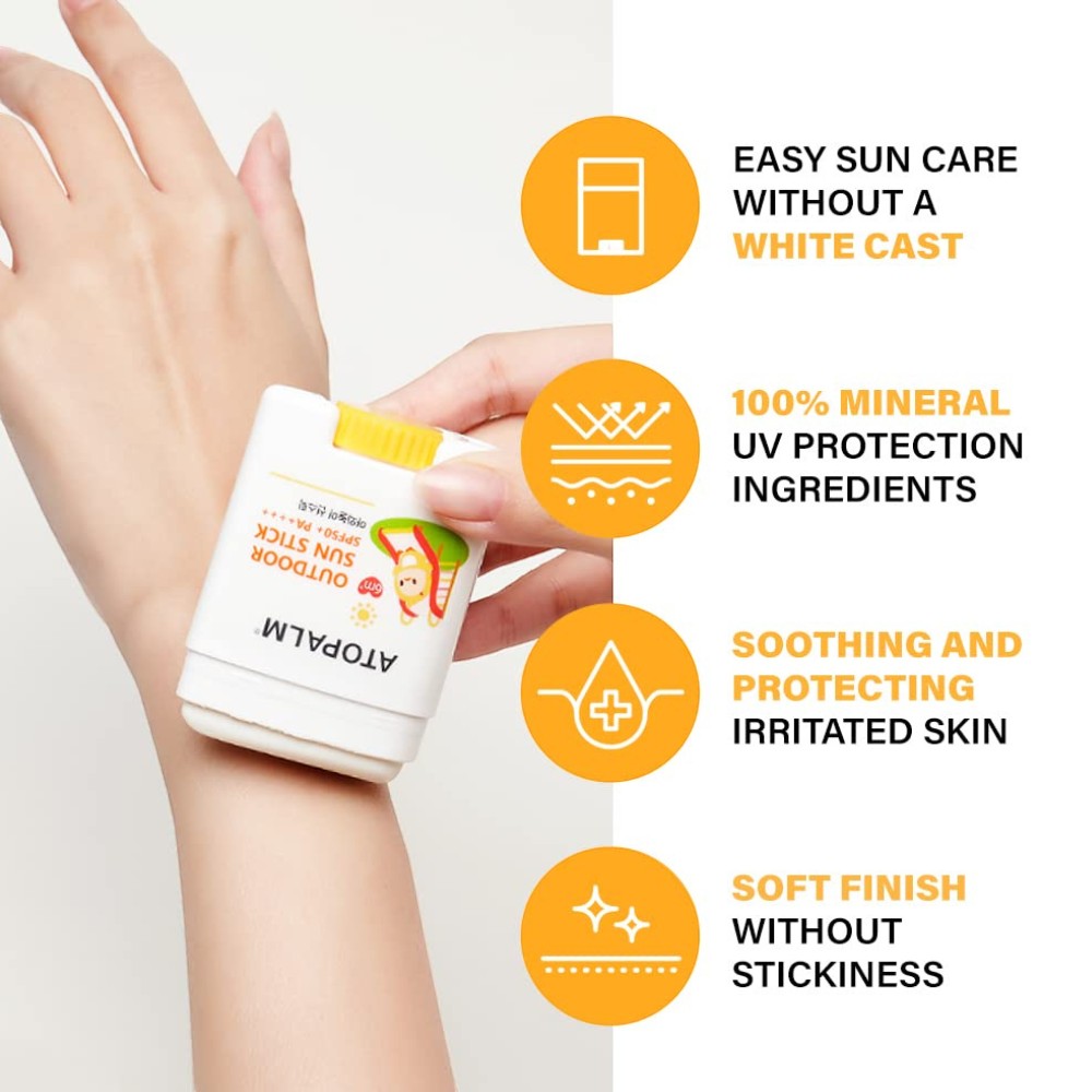 ATOPALM Outdoor Sun Stick SPF50+ - pieštukinė apsauga nuo saulės vaikams