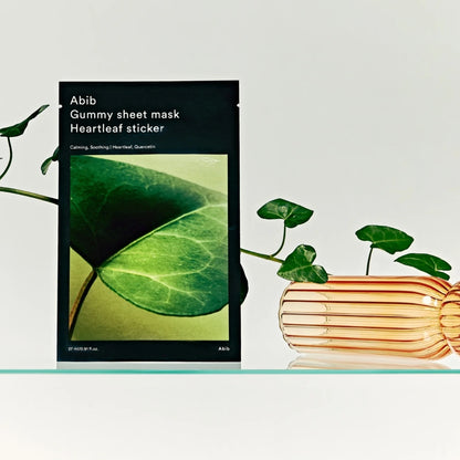 Abib Gummy Sheet Mask Heartleaf Sticker - veido kaukė