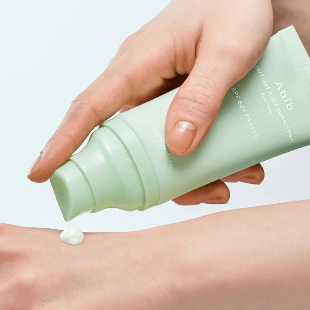 Abib - Heartleaf Mild Sunscreen Relief Tube - apsauga nuo saulės