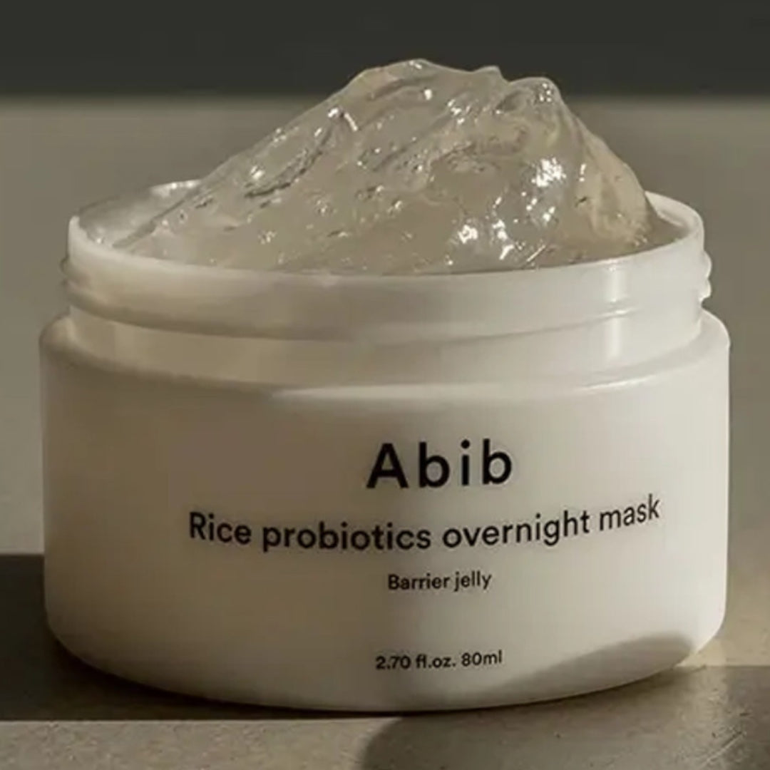 Abib - Rice Probiotics Overnight Mask Barrier Jelly - miego kaukė su probiotikais
