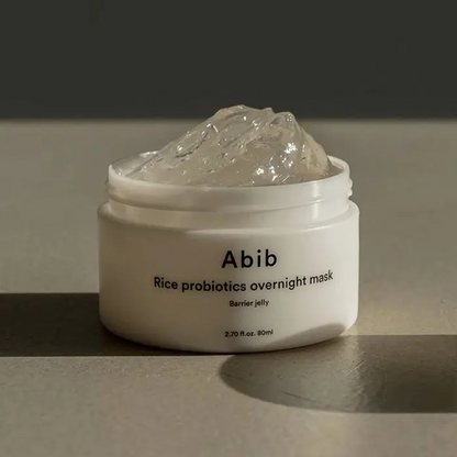 Abib - Rice Probiotics Overnight Mask Barrier Jelly - miego kaukė su probiotikais