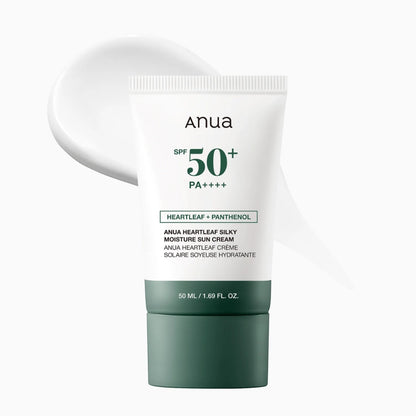 Anua - Heart Leaf Silky Moisture Sun cream SPF 50+ - apsauginis kremas nuo saulės