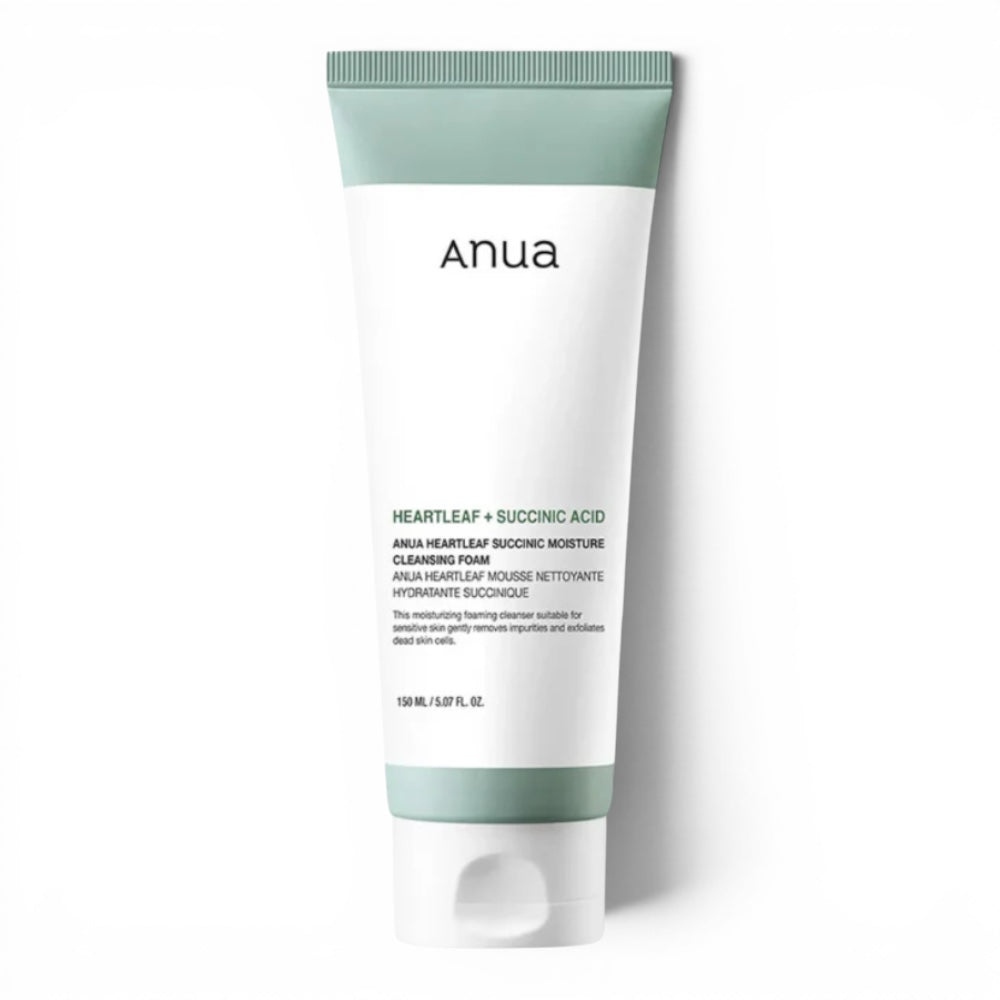 Anua Heartleaf Succinic Moisture Cleansing Foam - rūgštinis prausiklis