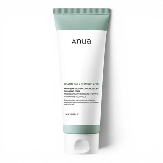 Anua Heartleaf Succinic Moisture Cleansing Foam - rūgštinis prausiklis