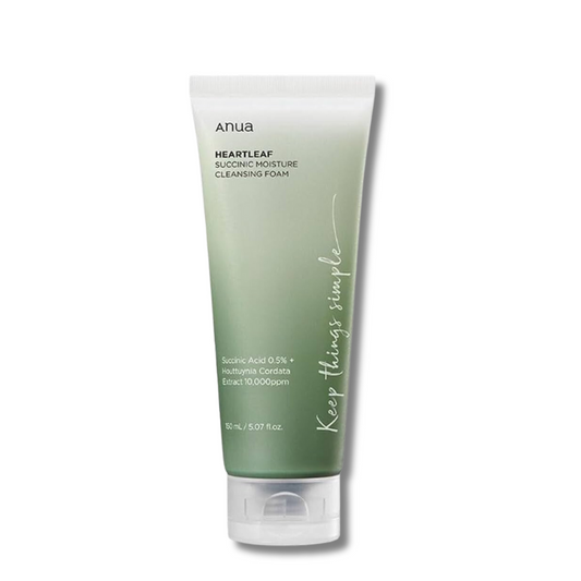 🎁 Anua Heartleaf Succinic Moisture Cleansing Foam - rūgštinis prausiklis (100% off)