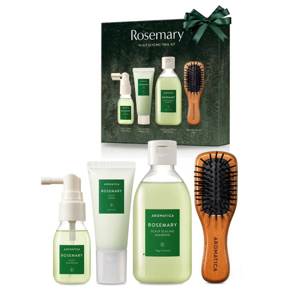 Aromatica - Rosemary Scalp Scaling Trial Kit - plaukų priežiūros rinkinys