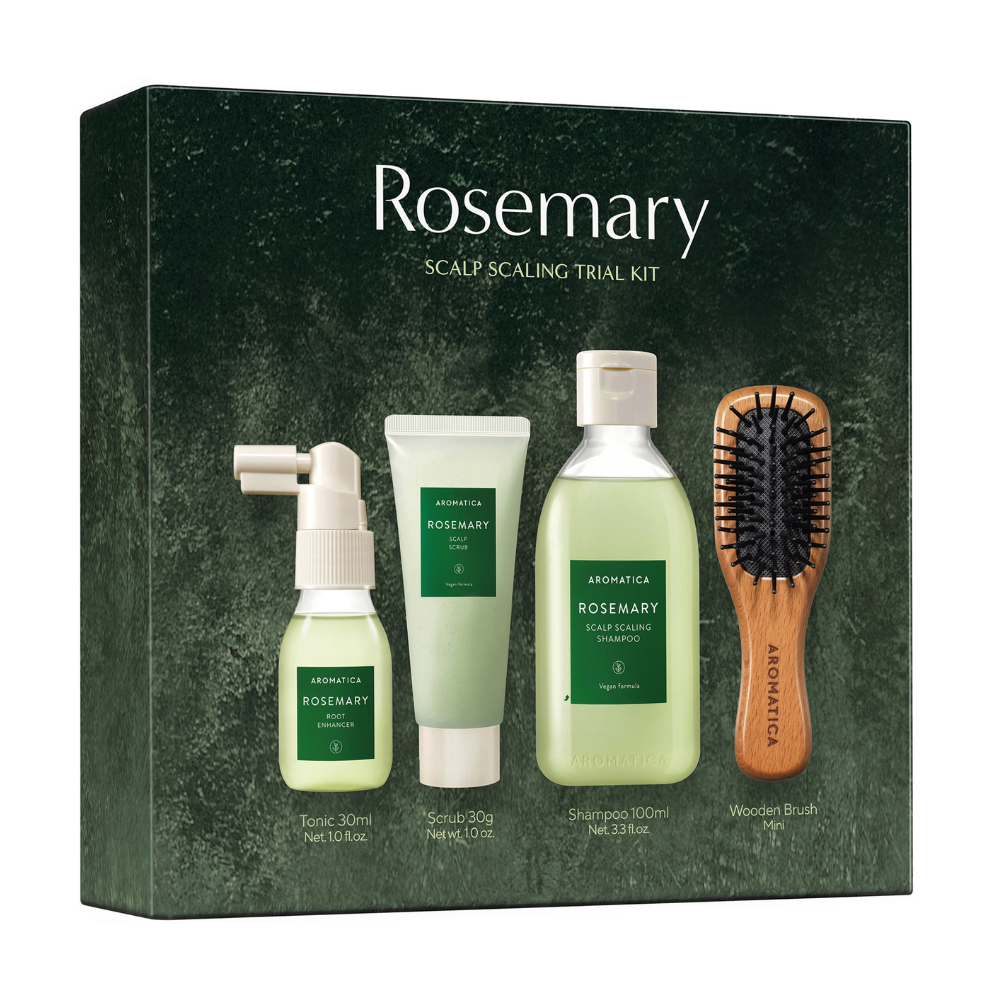 Aromatica - Rosemary Scalp Scaling Trial Kit - plaukų priežiūros rinkinys