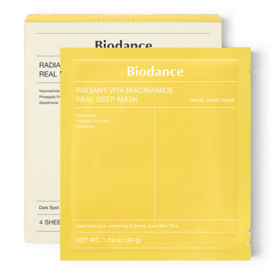 BIODANCE Radiant Vita Niacinamide Real Deep Mask- veido kaukė