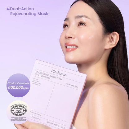 BIODANCE - Rejuvenating Caviar PDRN Real Deep Mask - veido kaukė