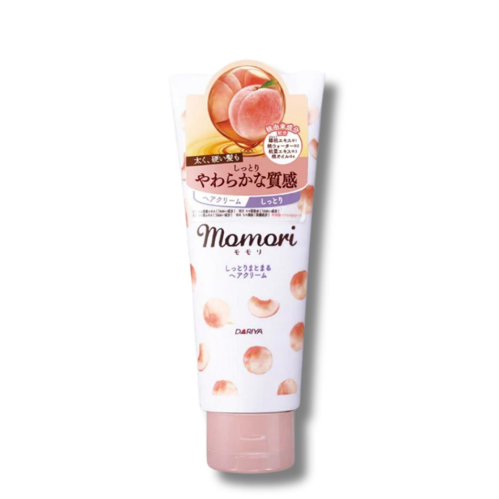 DARIYA Momori Peach Moist & Cohesive Hair Cream - nenuplaunamas plaukų kondicionierius