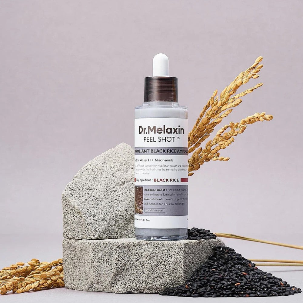 Dr.Melaxin - Peel Shot Exfoliating Black Rice Ampoule - veido šveitiklis