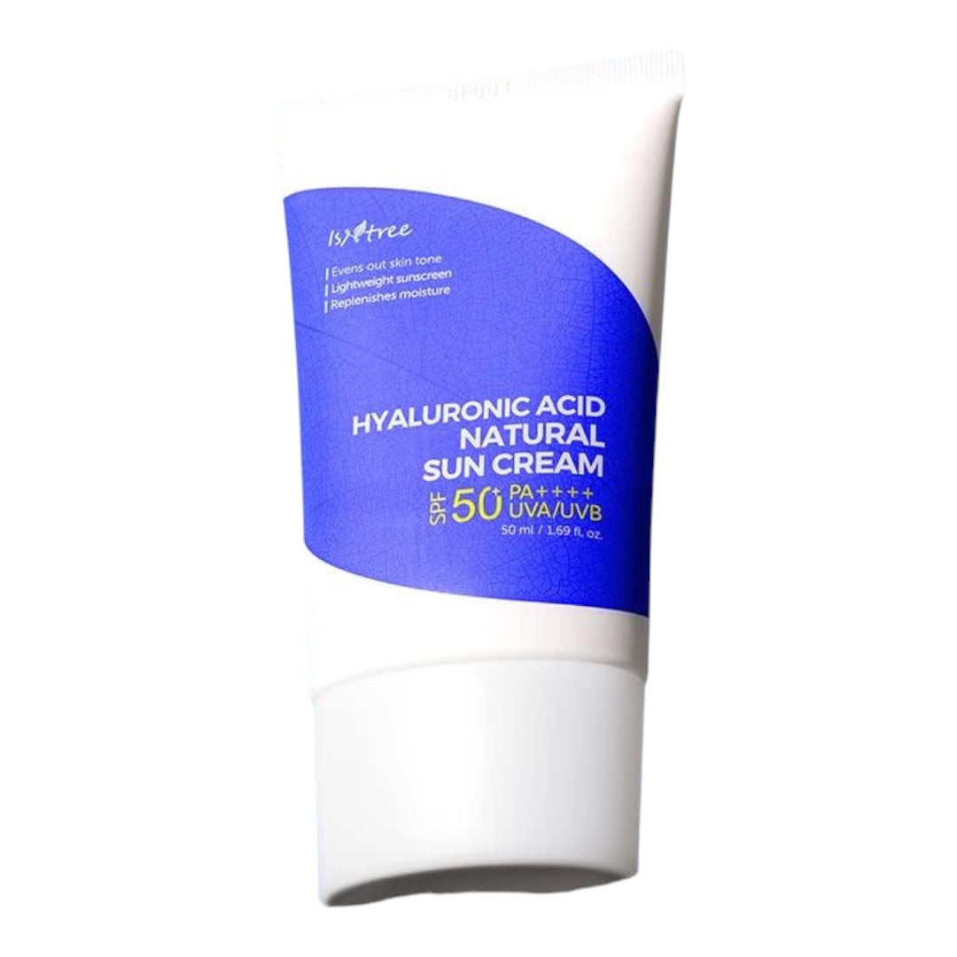 ISNTREE Hyaluronic Acid Natural Sun Cream - mineralinė apsauga nuo saulės (SPF)
