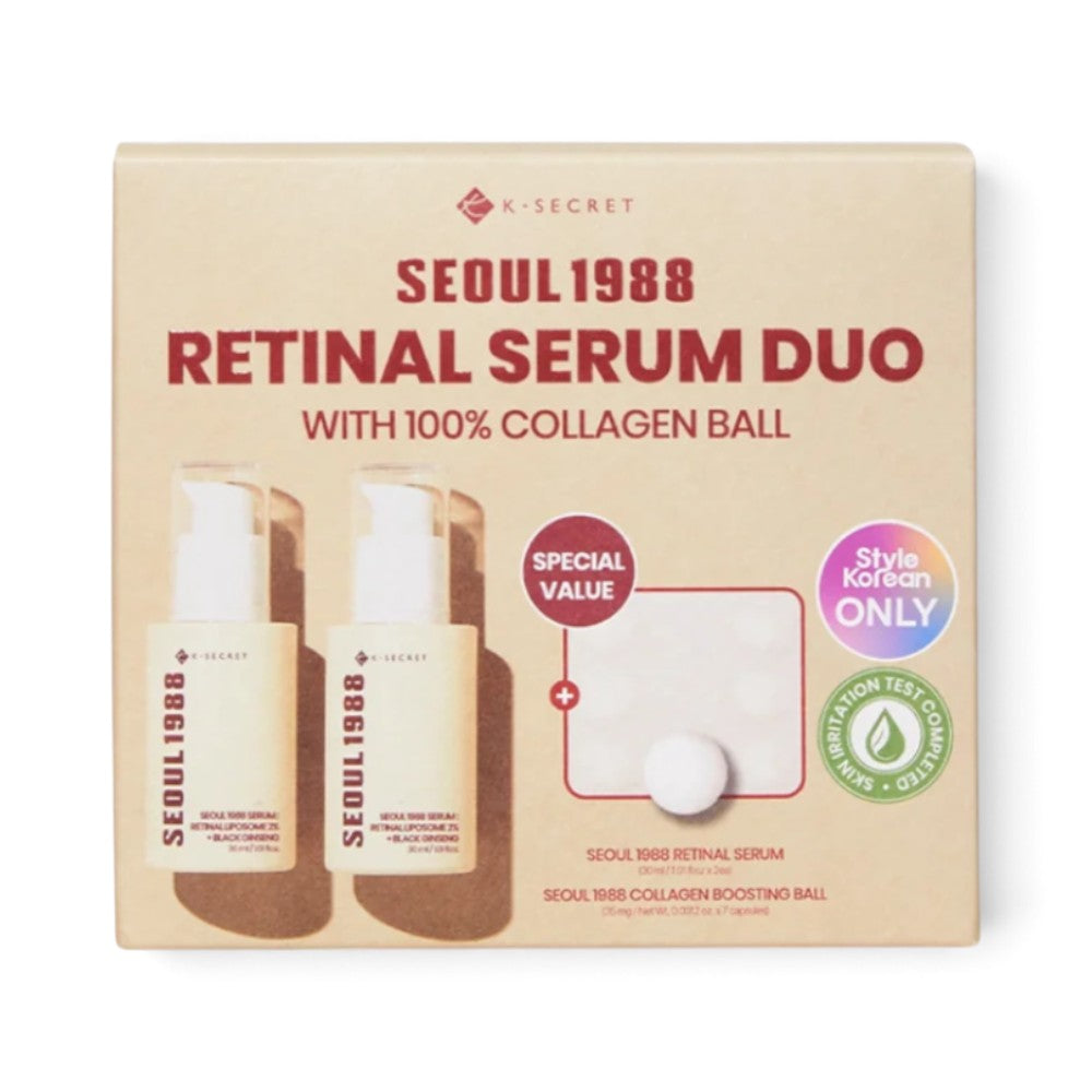 K-SECRET - Seoul 1988 Retinal Serum Duo With 100% Collagen Ball - rinkinys