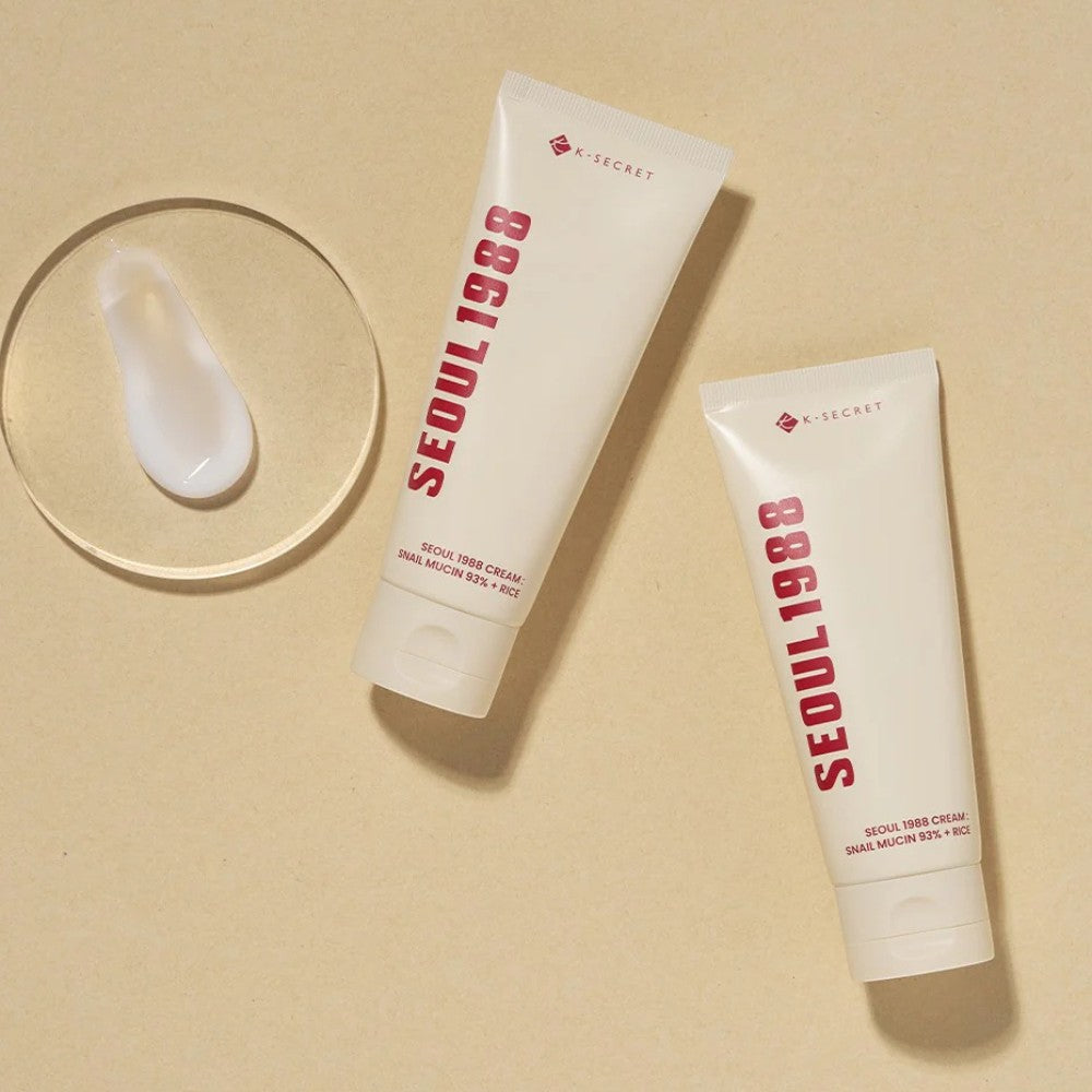 KSECRET - SEOUL 1988 Cream : Snail Mucin 93% + Rice - veido kremas