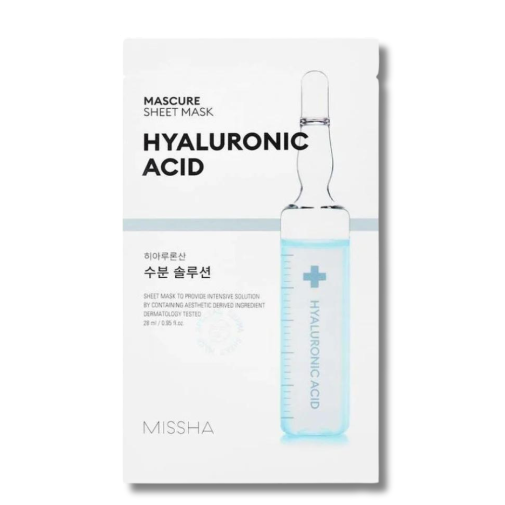 MISSHA Mascure Hydro Hyaluronic Sheet Mask - lakštinė kaukė su hialurono rūgštimi