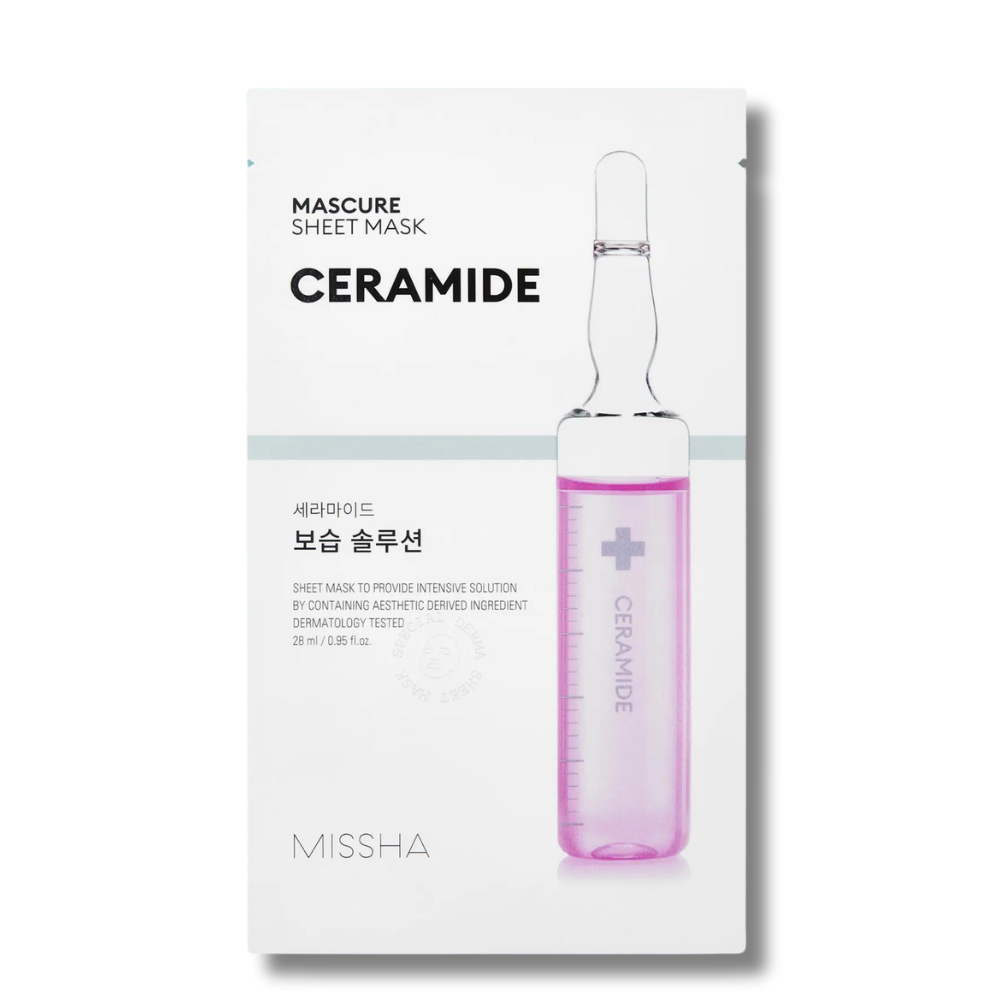 MISSHA Mascure Moisture Barrier Ceramide Sheet Mask - lakštinė kaukė su keramidais