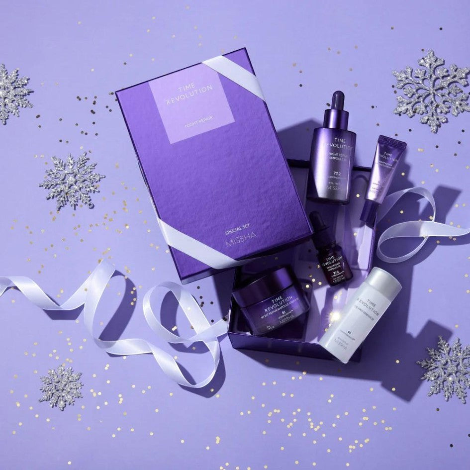 Missha Time Revolution Night Repair Special Set 5X  -  rinkinys odos stangrumui