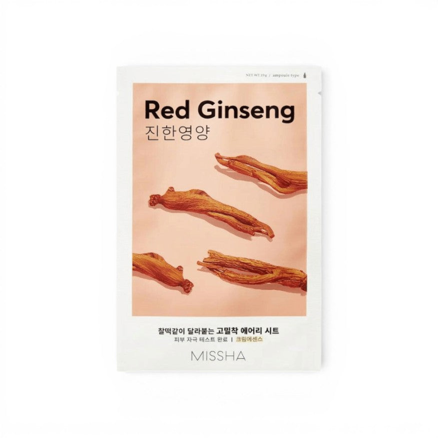Airy Fit Sheet Mask Red Ginseng - jauninati lakštinė veido kaukė - bareskin.lt