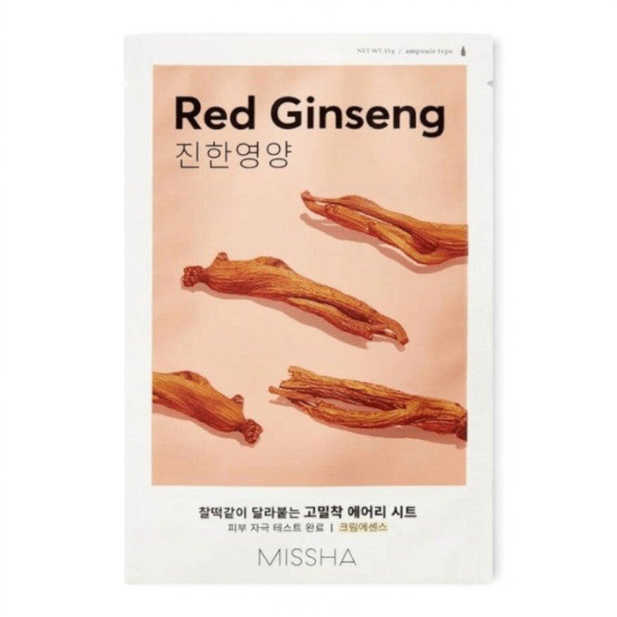 Airy Fit Sheet Mask Red Ginseng - jauninati lakštinė veido kaukė - bareskin.lt