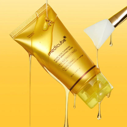 Medicube - Kojic Acid Turmeric Night Wrapping Mask - veido kaukė