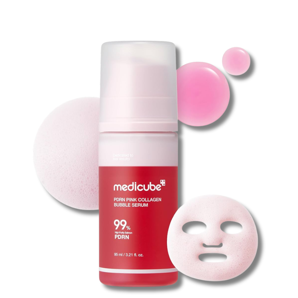 Medicube - PDRN Pink Collagen Bubble Serum - serumas