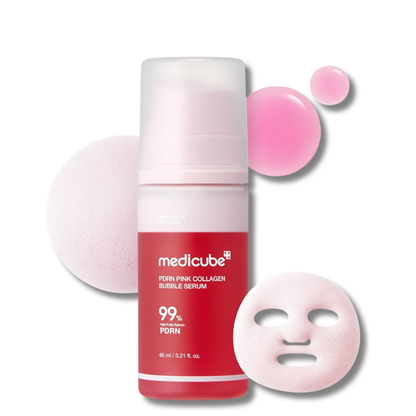 Medicube - PDRN Pink Collagen Bubble Serum - serumas
