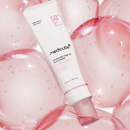 Medicube - Pink PDRN Tone Up Sun Cream - apsauga nuo saulės