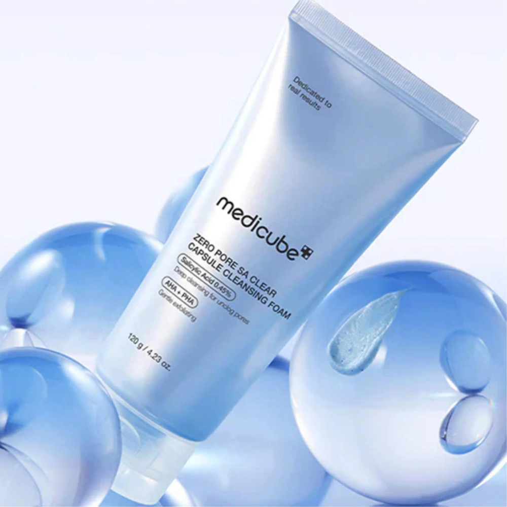 Medicube - Zero Pore SA Clear Capsule Cleansing Foam - veido prausiklis