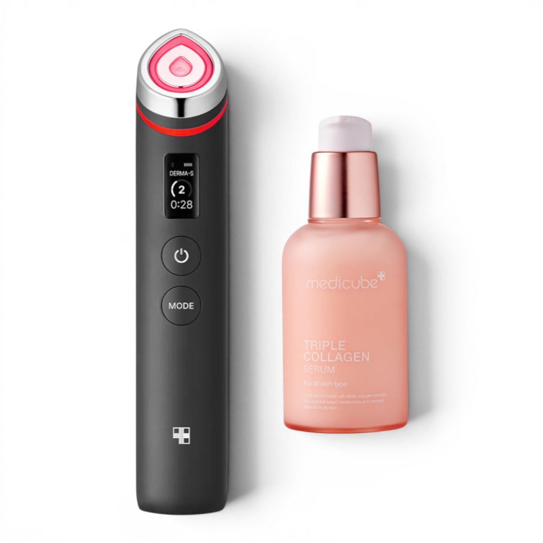 Medicube - AGE-R Booster Pro - veido priežiūros aparatas + Triple Collagen Serum