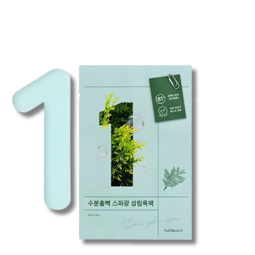 Numbuzin  No. 1 Dewy Glow Spa Sheet Mask - veido kaukė