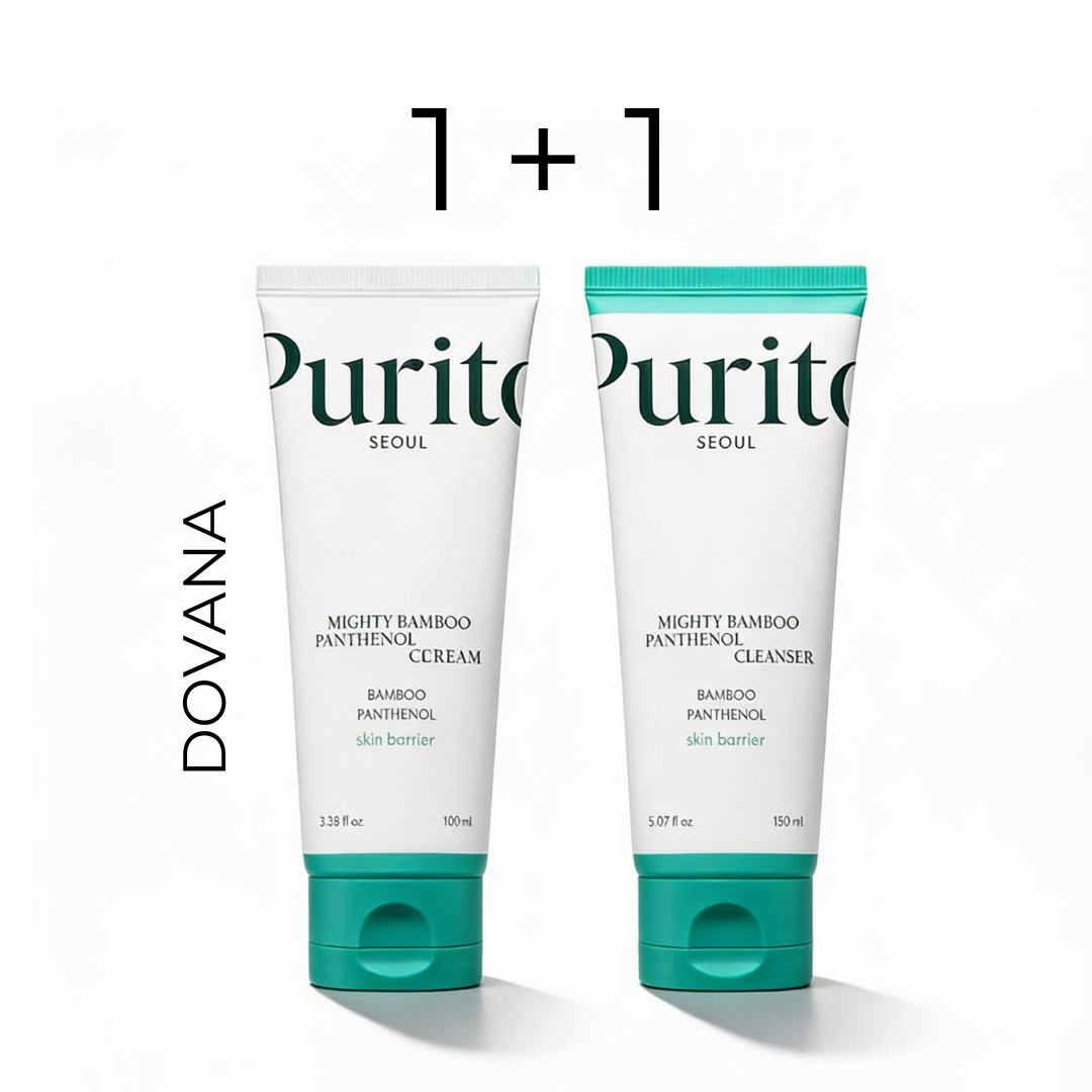 PURITO SEOUL - Mighty Bamboo Panthenol kremas + Prausiklis