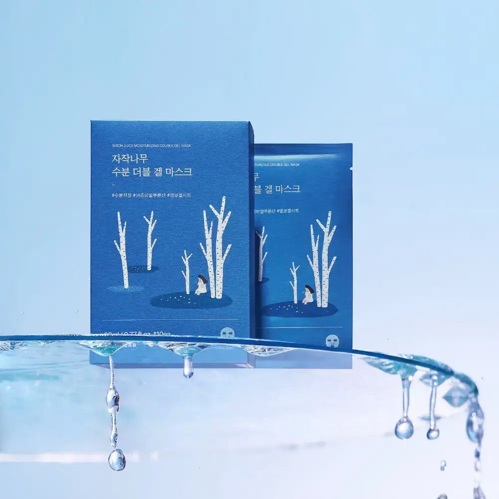 ROUND LAB - Birch Juice Moisturizing Double Gel Mask - lakštinė kaukė