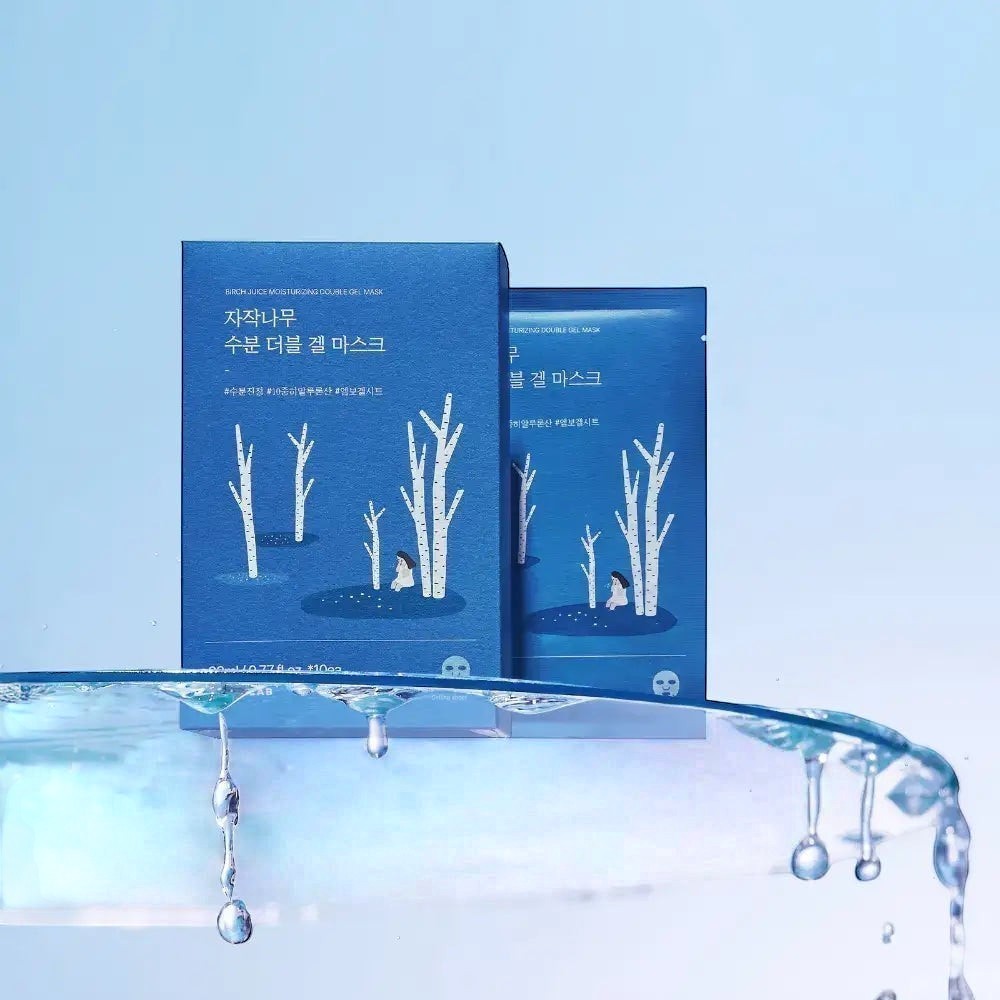 ROUND LAB - Birch Juice Moisturizing Double Gel Mask - lakštinė kaukė