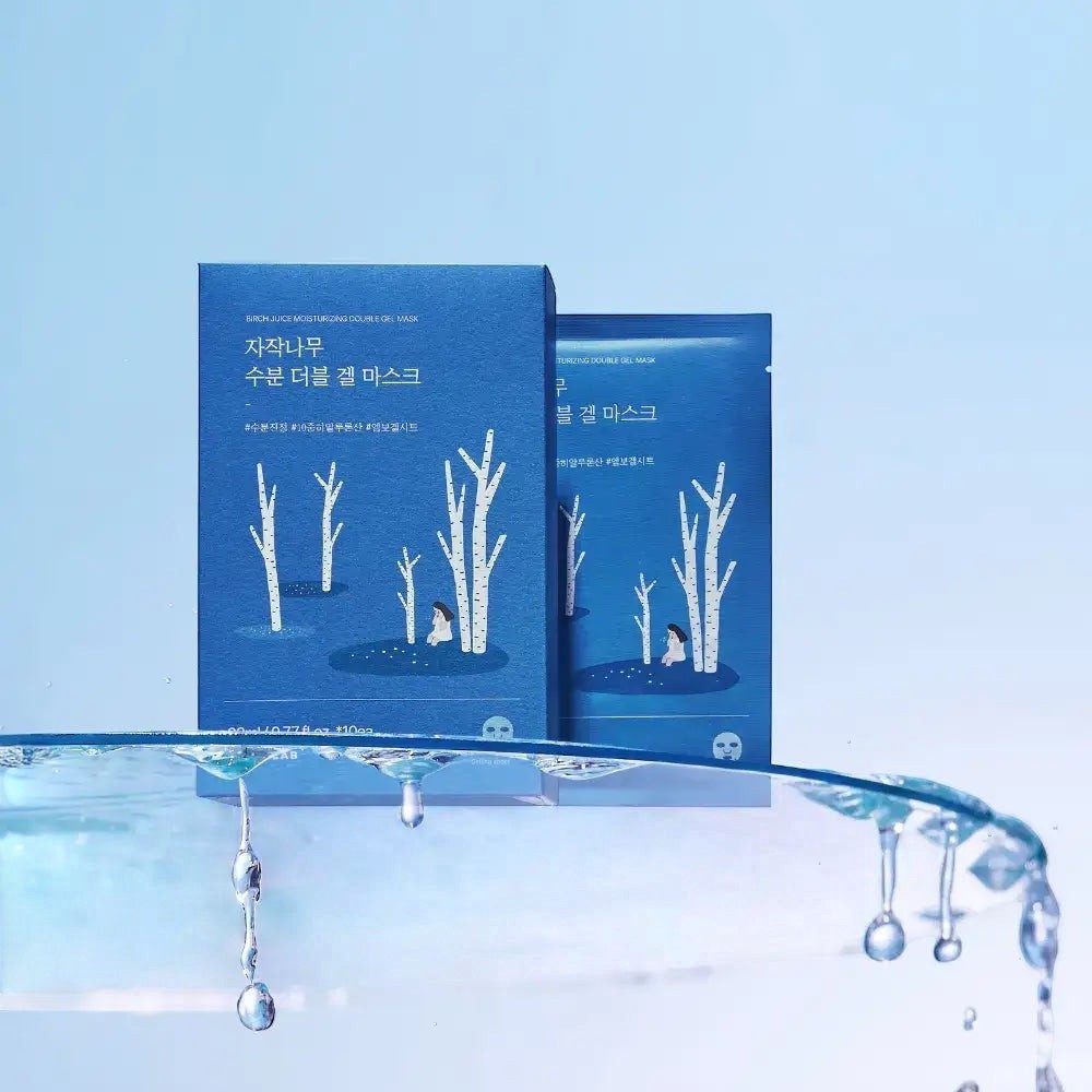 ROUND LAB - Birch Juice Moisturizing Double Gel Mask - lakštinė kaukė