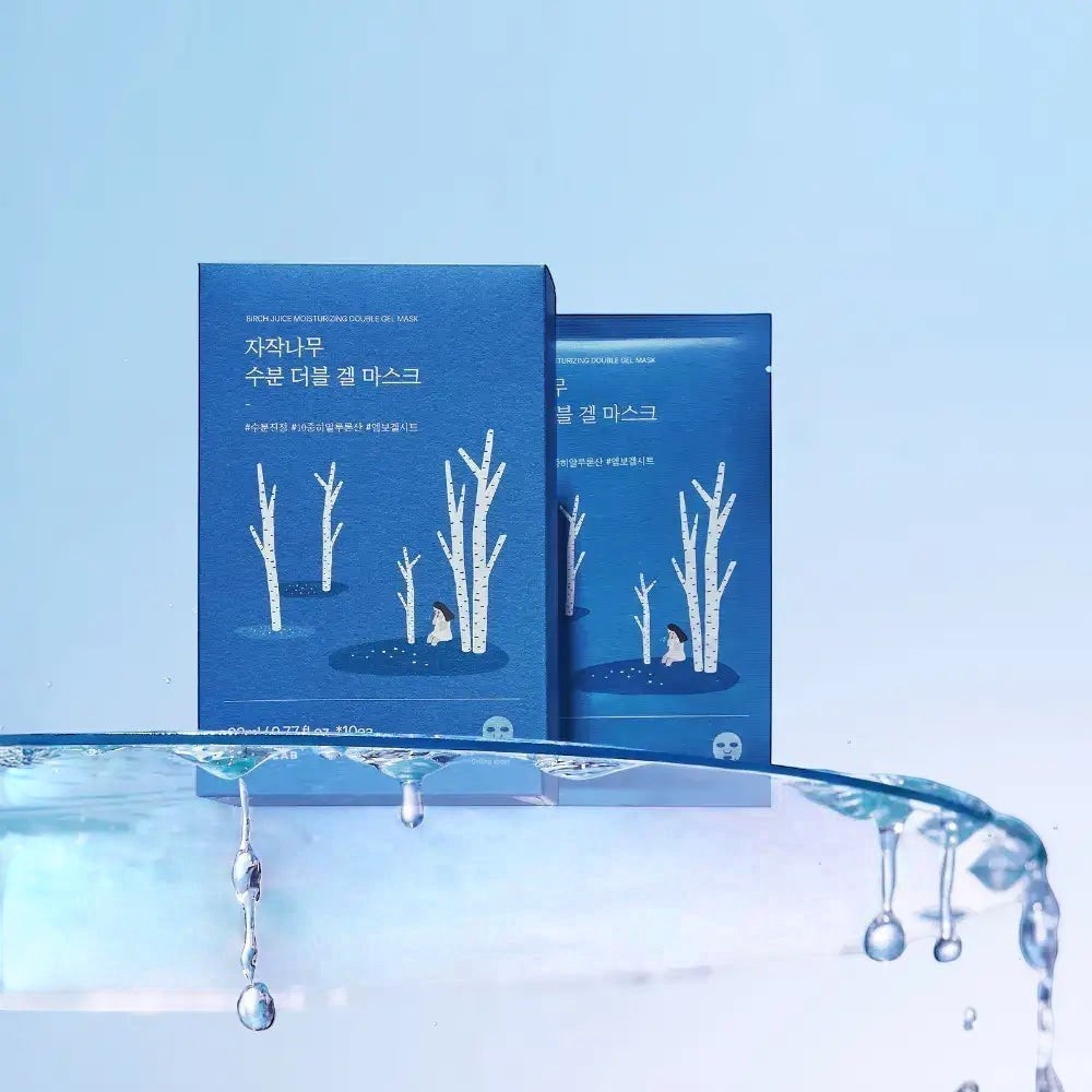 ROUND LAB - Birch Juice Moisturizing Double Gel Mask - lakštinė kaukė