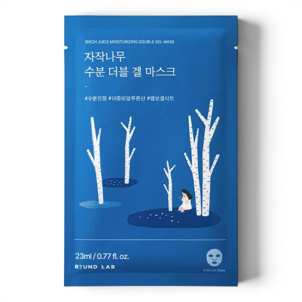 ROUND LAB - Birch Juice Moisturizing Double Gel Mask - lakštinė kaukė