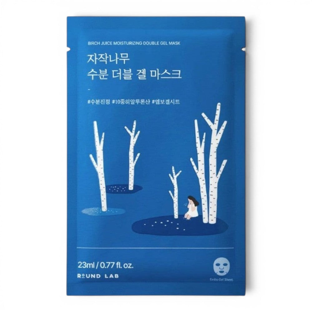 ROUND LAB - Birch Juice Moisturizing Double Gel Mask - lakštinė kaukė