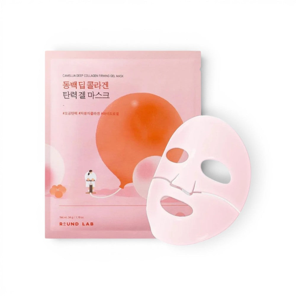 Round Lab - Camellia Deep Collagen Firming Gel Mask - veido kaukė
