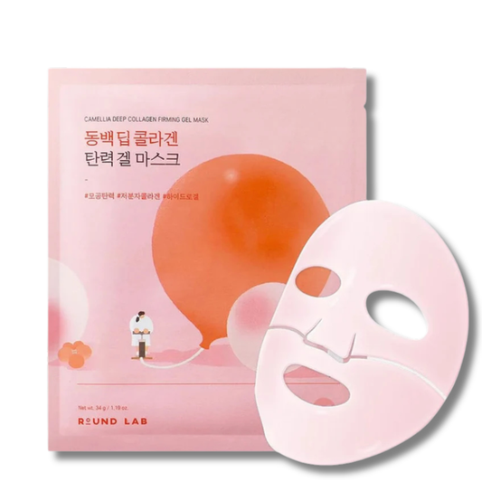 Round Lab - Camellia Deep Collagen Firming Gel Mask - veido kaukė